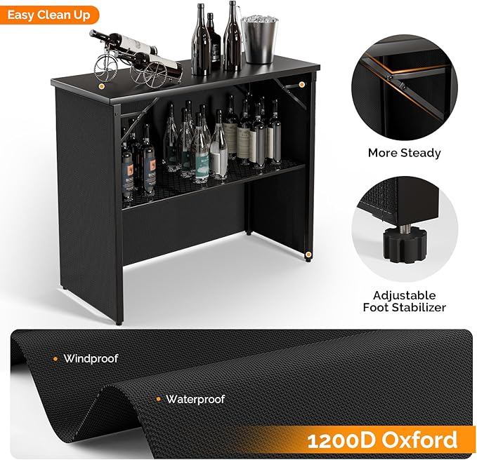 VINGLI 45" Commercial Grade Portable Bar Table - Image 4