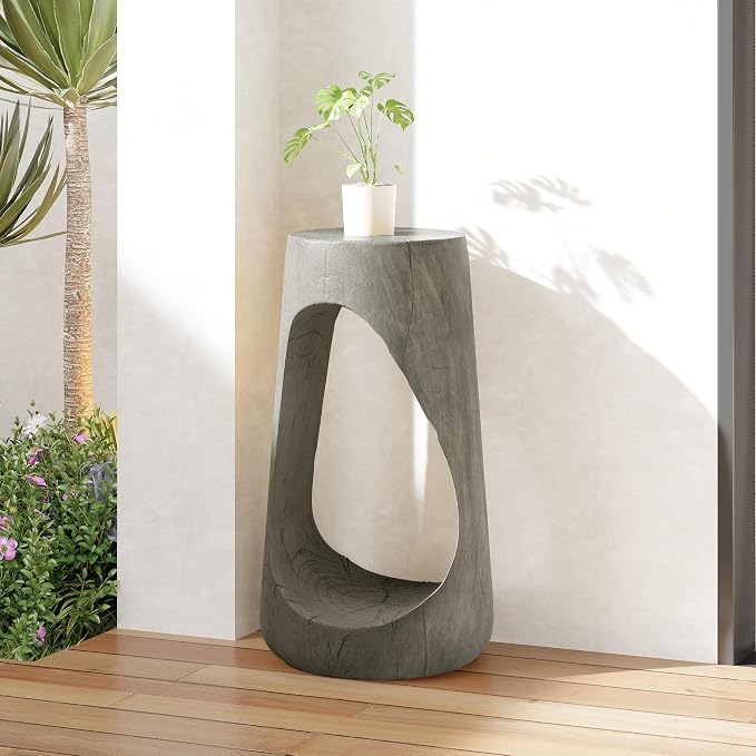 Christopher Knight Home Novi 26.57" H Lightweight Concrete Outdoor Side Table by ChristopherKnightHome