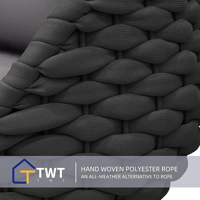 TWT 6 Pieces Patio Sofas All-Weather Rope Balcony Furniture - Image 4