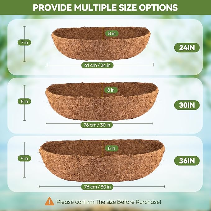 2Pcs Trough Coco Liner 36" Coco Coir Liners - Image 6