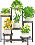 LASZOLA 6 Tiered Folding Tall Plant Stand Indoor Outdoor by LASZOLA