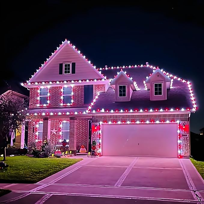 2 Pack 200 LED Solar Christmas Lights Outdoor Waterproof, Solar String Lights - Image 6