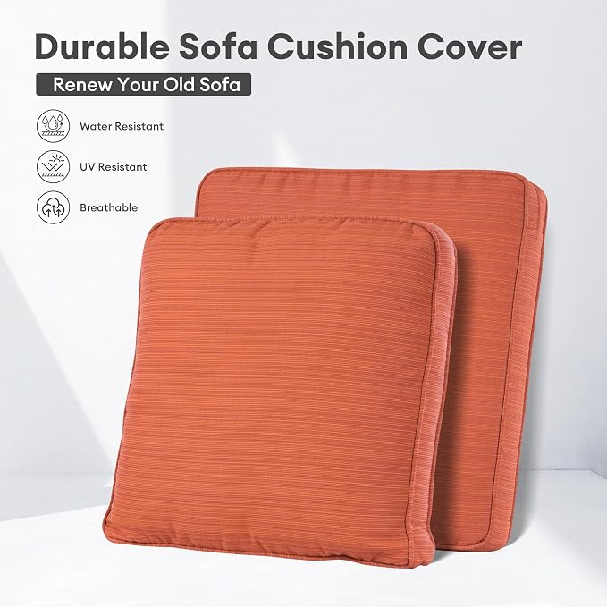 ovios Patio Cushion Covers, Waterproof Cushion Cover - Image 2