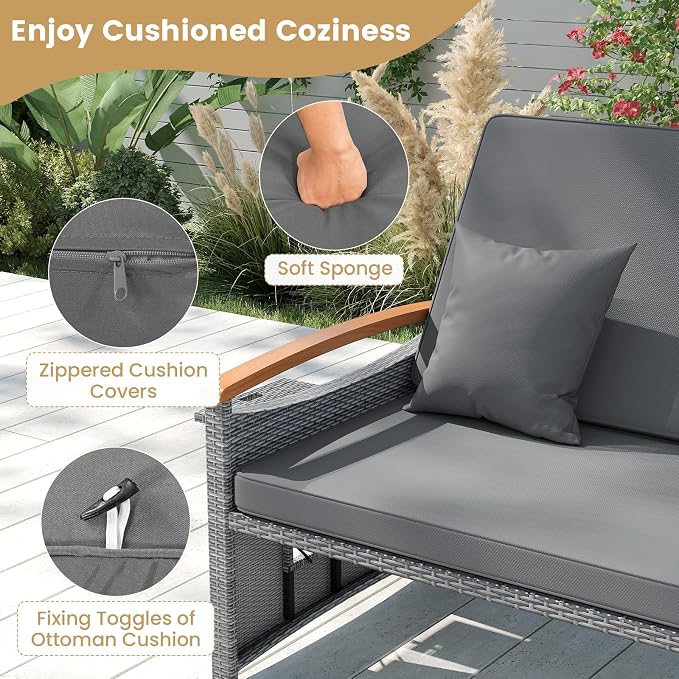 Tangkula Patio Rattan Daybed - Image 8