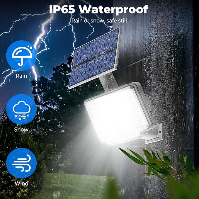 Peasur 2 Pack Solar Motion Lights Outdoor, 318 LED Solar Security Light - Image 3