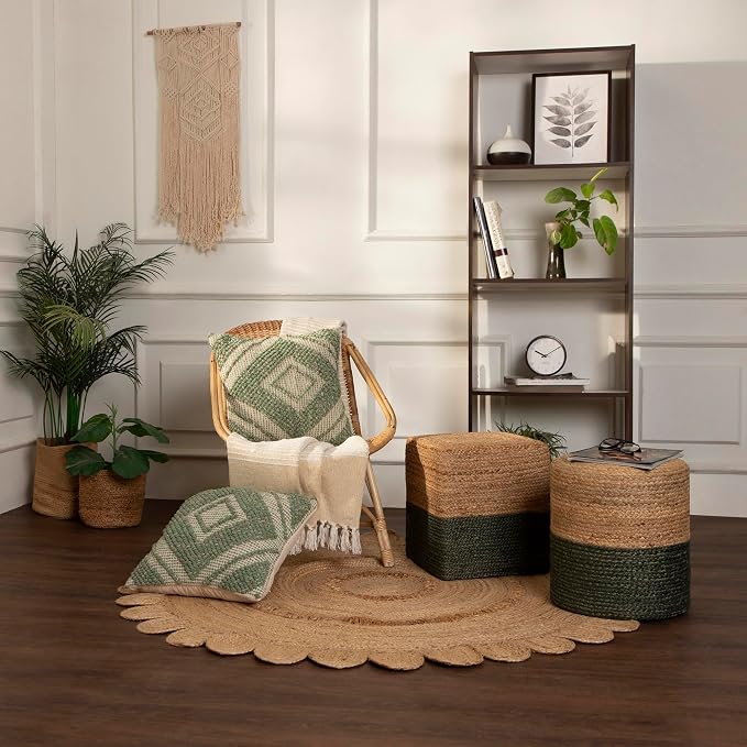 REDEARTH · Cube Pouf Foot Stool Ottoman - Image 7