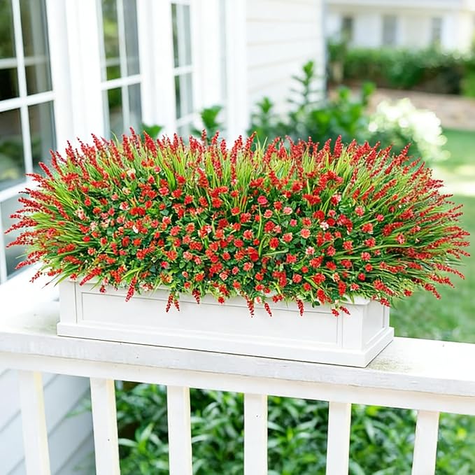 HyeFlora 20 Bundles Artificial Fake Outdoor Plants Flowers - Image 8