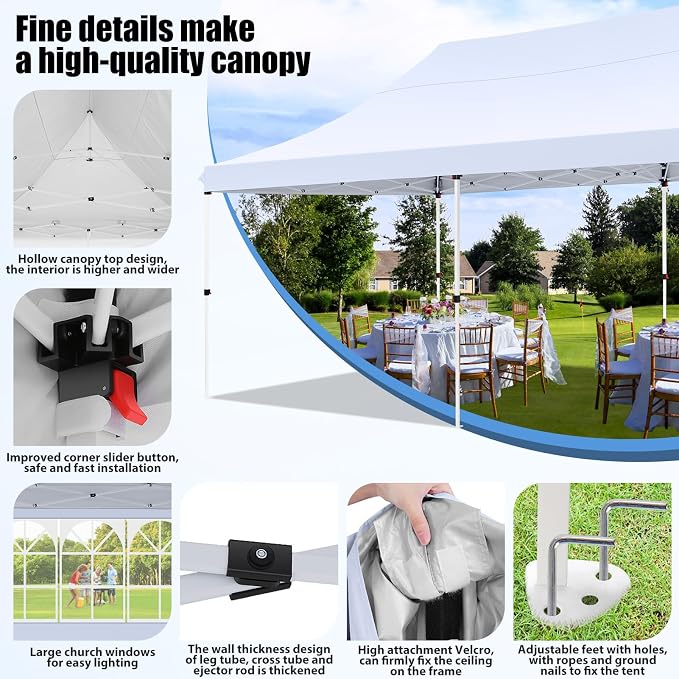 COBIZI Canopy 10x20 Pop Up Canopy Tent - Image 2