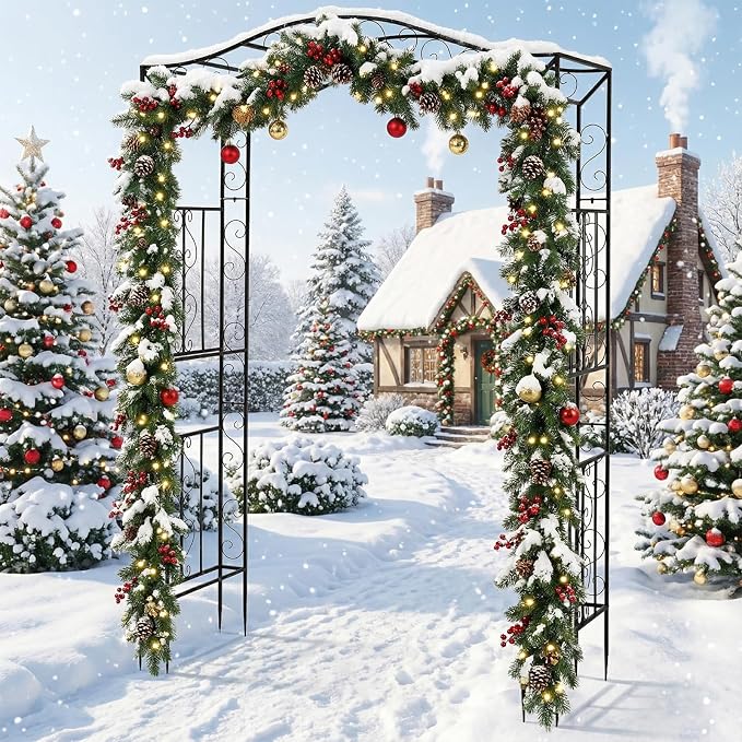 Outvita Garden Arch Trellis, Metal Garden Arbor Archway - Image 2