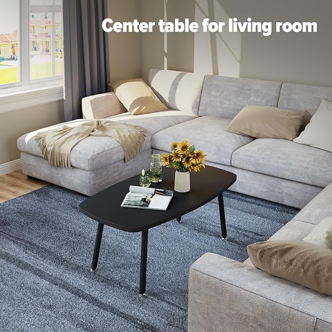 WOHOMO Folding Coffee Table 39.3'' Black Coffee Tables - Image 6