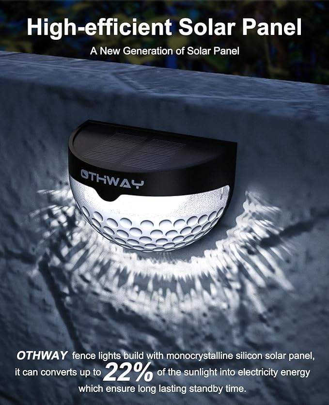 OTHWAY Solar Fence Post Lights Wall Mount Decorative Deck Lighting - Image 3