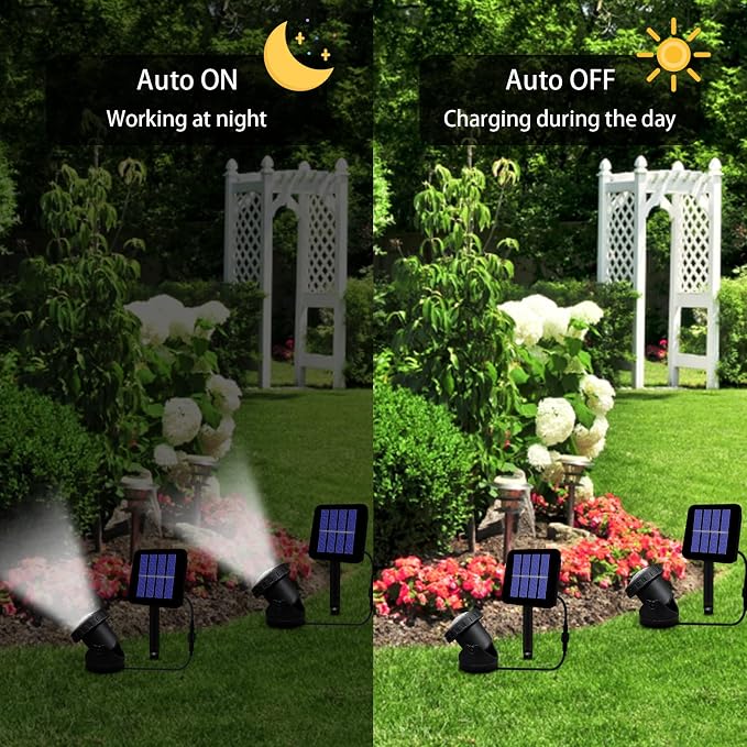 Solar Spot Lights Outdoor, LED Waterproof Pond Light Solar Spotlight Underwater - Image 3