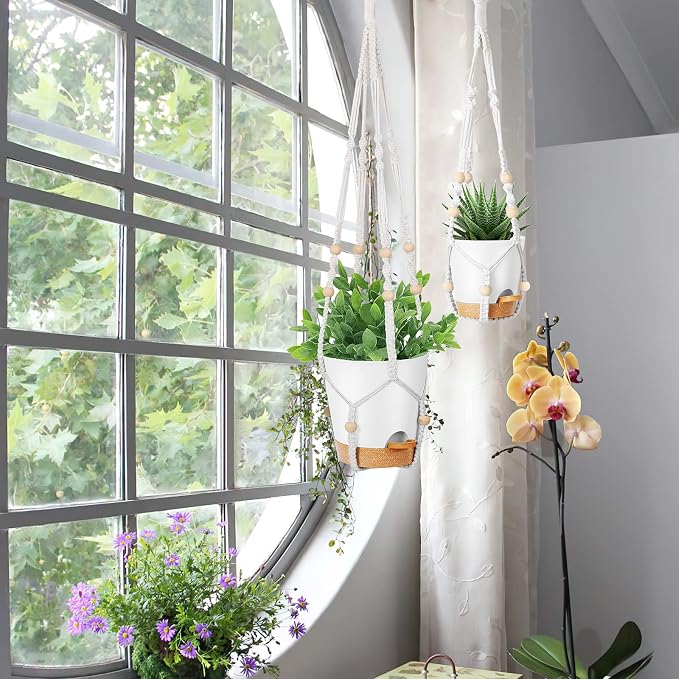 GARDIFE Hanging Planters for Indoor Plants, Macrame Plant Hanger, 35 Inches - Image 2