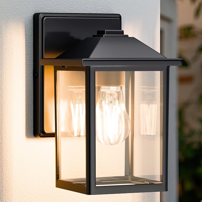 Outdoor Wall Lantern, Exterior Waterproof Wall Sconce Light Fixture, Anti-Rust by MATAMEYE