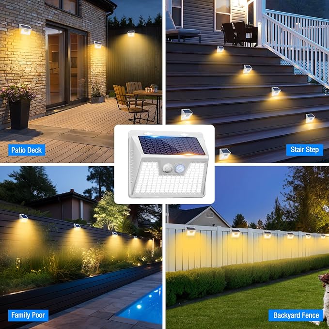 Peasur Solar Lights Outdoor Motion Sensor Waterproof, 3 Modes Security Wall - Image 7