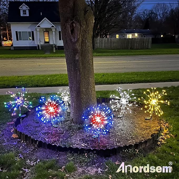 Anordsem Solar Lights Outdoor Waterproof: Garden Light Solar Powered - Image 7