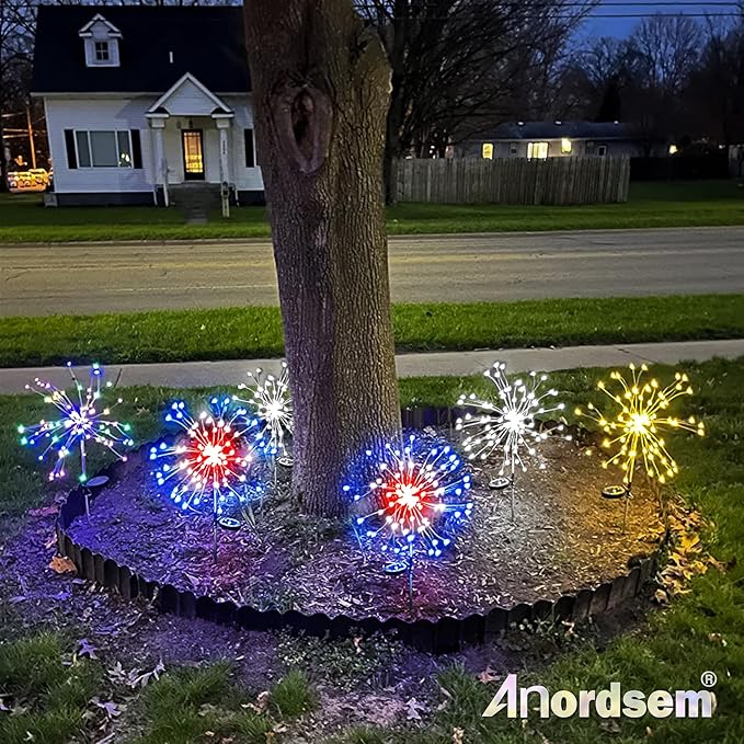 Anordsem Solar Garden Lights Outdoor: Bendable Copper Wire - Image 7
