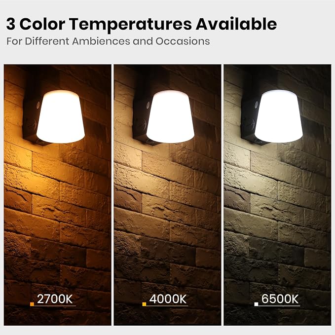 Outdoor Light Fixture, AC/Solar Hybrid Charging Porch Light Outdoor Dimmable - Image 5