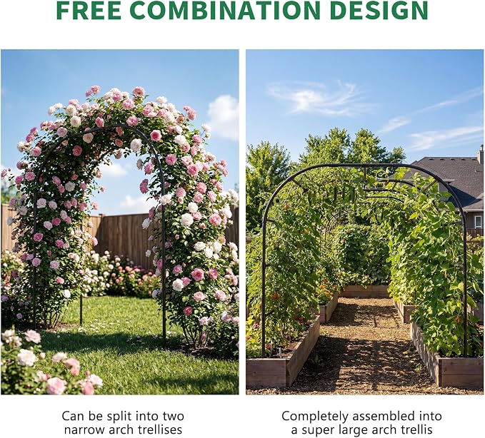SUNYRISY Garden Arch Trellis for Climbing Plants Outdoor - Image 7