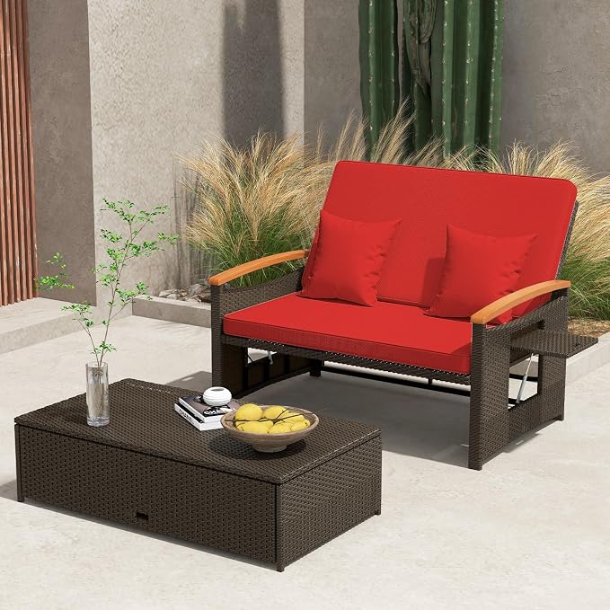 Tangkula Patio Rattan Daybed - Image 2