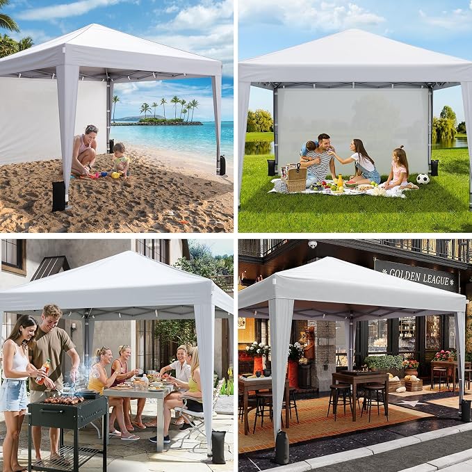 10x10 Pop Up Canopy with Sidewalls, Outdoor Instant Canopy Tent with Carry Bag - Image 5