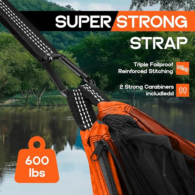 Camping Hammock Mosquito Net, Double & Single Portable Hammocks Hammocks - Image 5