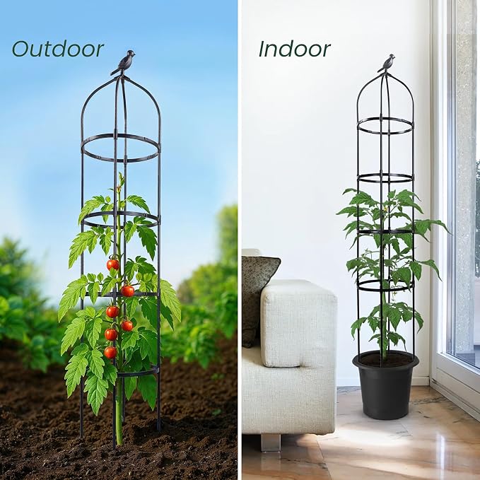 Idzo Plastic Obelisk Trellis for Climbing Plants Outdoor 5.8 Feet Tall - Image 4