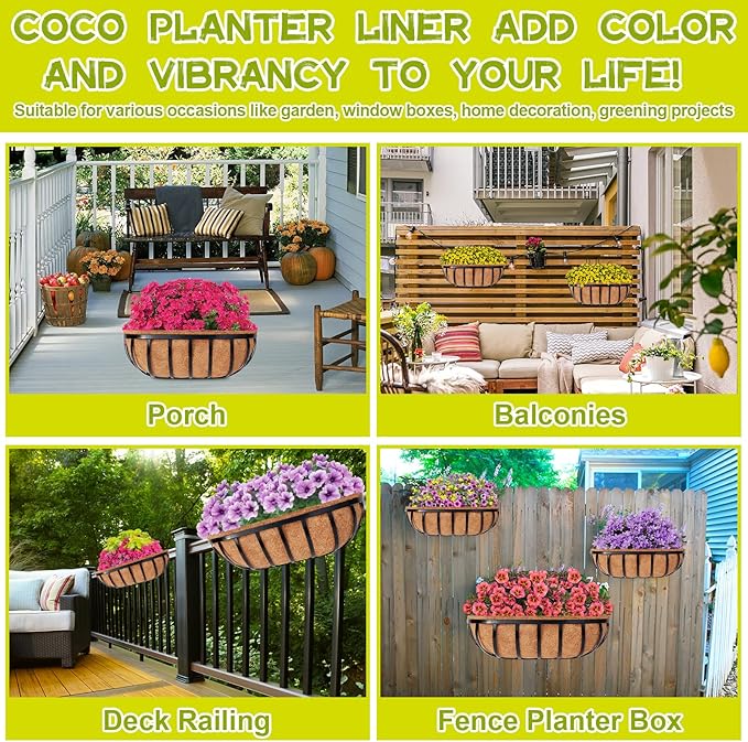 Riare 2 Pack 30 Inch Trough Coco Coir Liners - Image 7