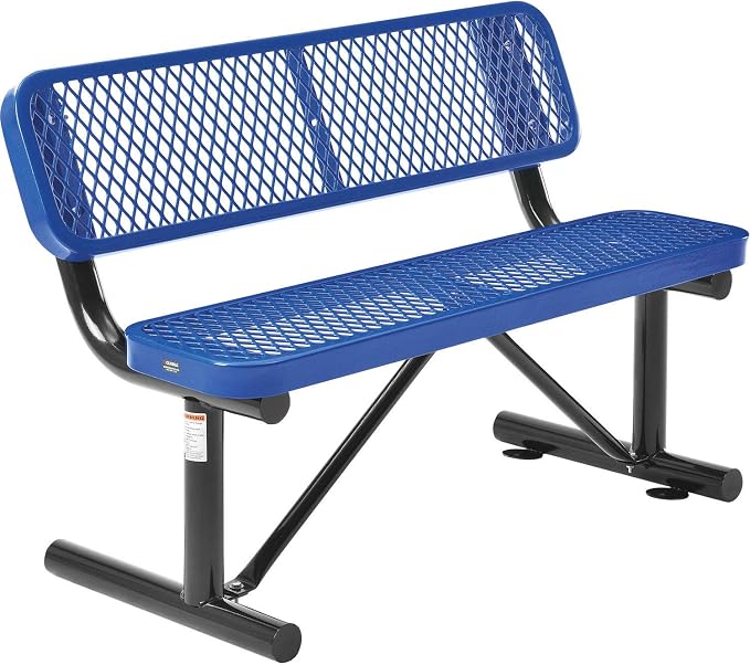 Global Industrial 4'L Heavy Duty Expanded Metal Mesh Bench by GlobalIndustrial