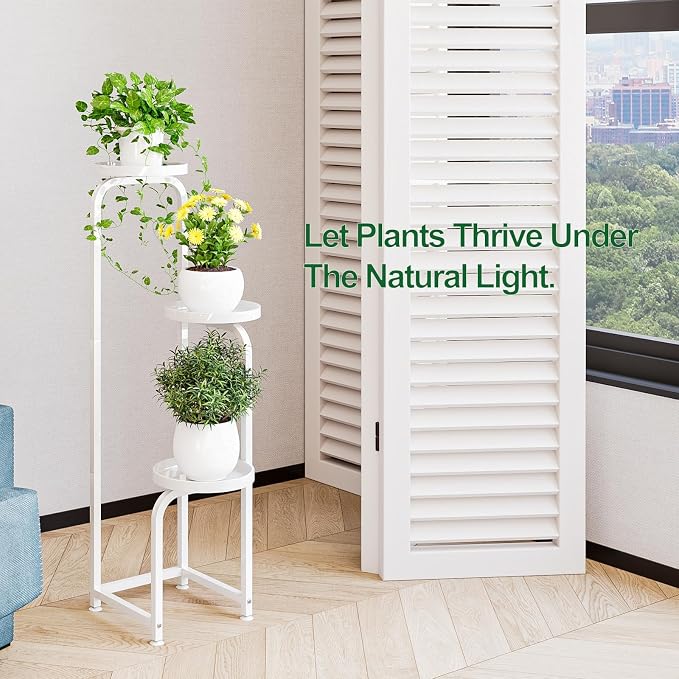 Plant Stand Indoor Outdoor 3 Tier Metal Plant Shelf - Image 6