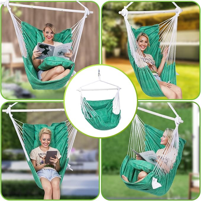 Backyard Expressions Hanging Hammock Chair Swing - Image 3