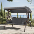HOMREST 3 Person Outdoor Porch Swing by HOMREST