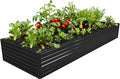 12x4x1.5FT Galvanized Raised Garden Bed, Vegetable Boxes-Rectangle Metal Flower by DIIYIV