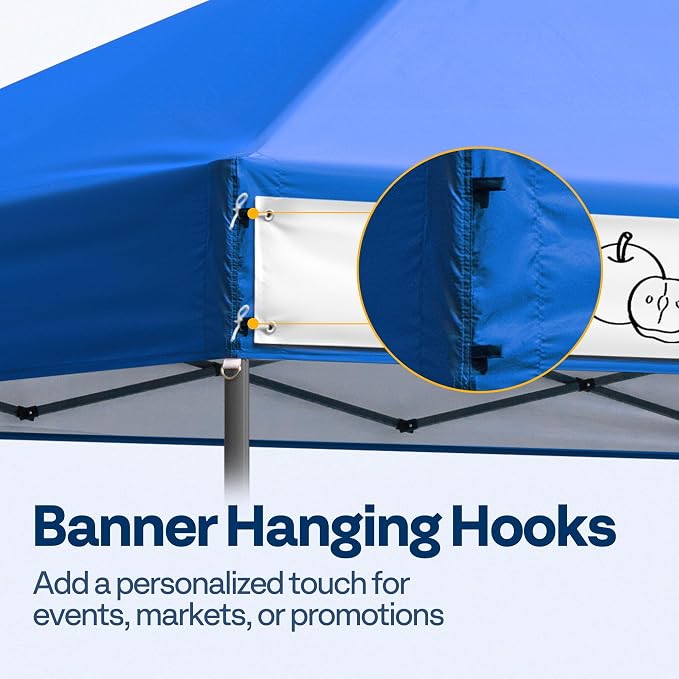 VIVOHOME 10x10ft Pop Up Canopy Tent One Push Setup Outdoor Portable Shelter - Image 4