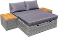Devoko Patio Day Bed with 2 Side Tables Outdoor Daybed Set by DEVOKO