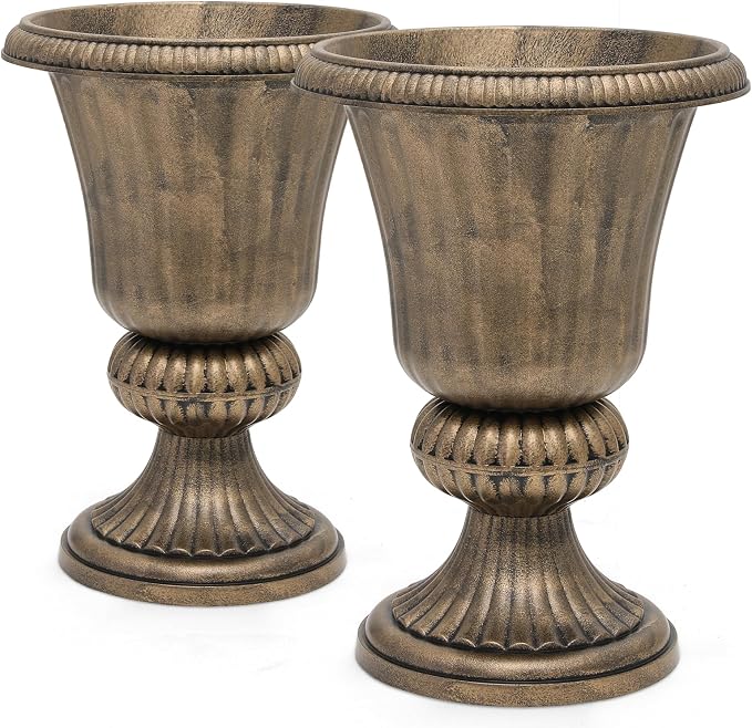Magshion 20" Urn Planters for Outdoor Plants, Large Decorative Front Porch by Magshion