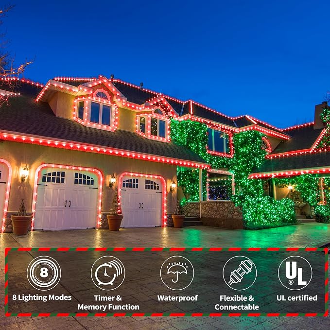 100ft LED Rope Lights Outdoor, 720 LED Connectable and Flexible Tube Lights - Image 2
