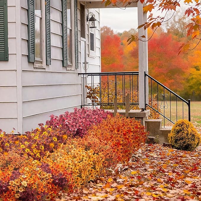 20 Bundles UV Resistant Artificial Fall Flowers Outdoor - Image 7