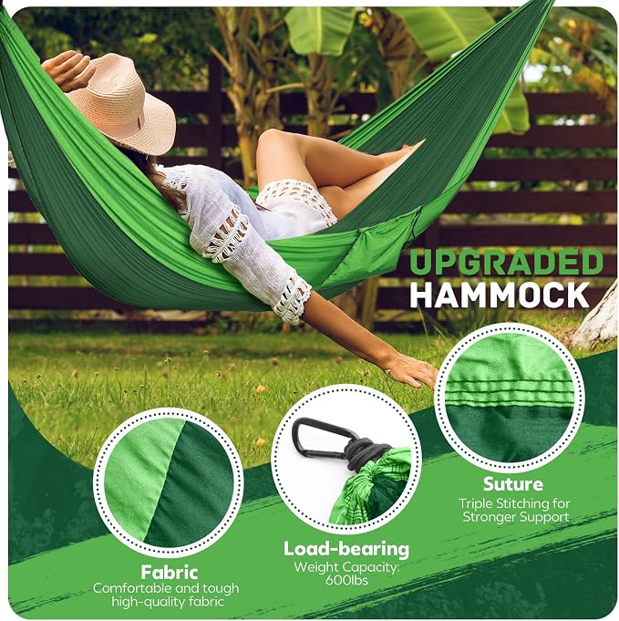 Camping Hammock Lightweight, Portable Hammocks Parachute Hammock - Image 3