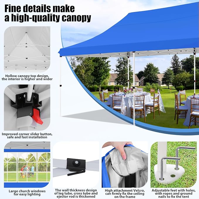 COBIZI 10x20 Pop Up Canopy Tent - Image 2