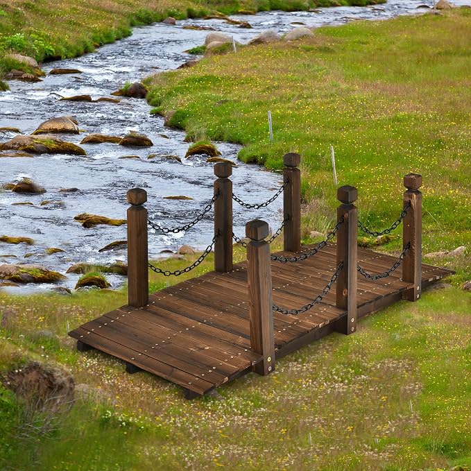 HAPPYGRILL 5FT Wooden Bridge - Image 9