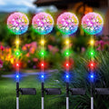 Solar Garden Lights Outdoor Decor: 4 Pack Dandelion Solar Flower Lights by BONLION