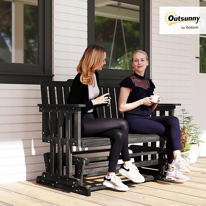 Outsunny 2-Person Patio Swing Glider Bench - Image 2