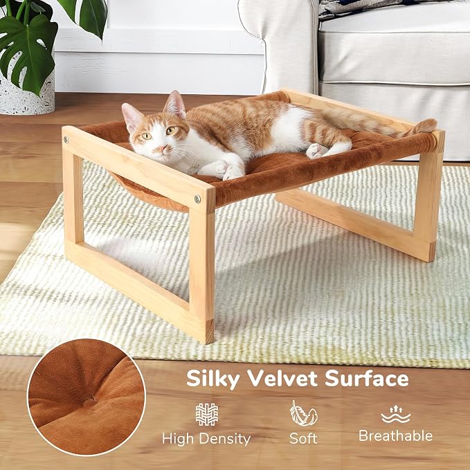 FUKUMARU Cat Bed with Removable Cover, Plush Velvet Couch - Image 5