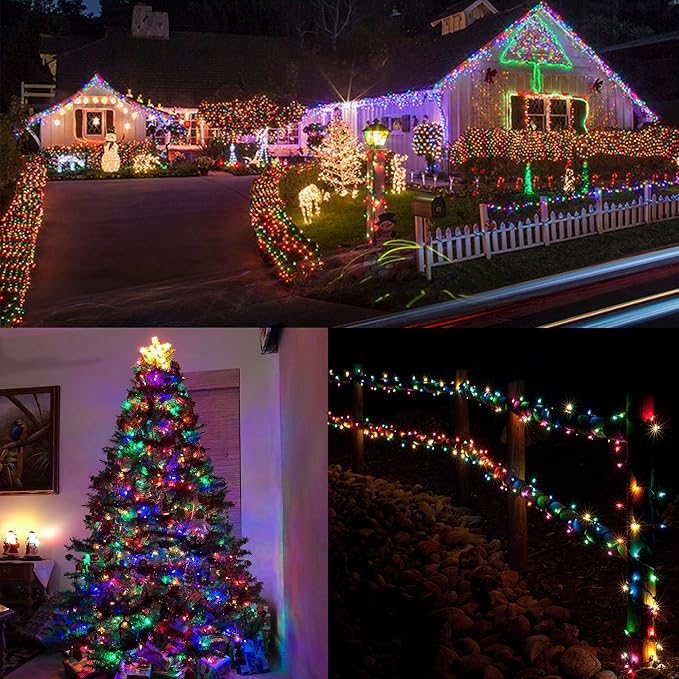 LJLNION 300 LED String Lights Outdoor Indoor, Extra Long 98.5FT Christmas Lights - Image 5