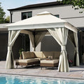 LAUSAINT HOME Semi-Permanent Outdoor Patio Gazebo 10'x10', Heavy Duty Party by LAUSAINTHOME