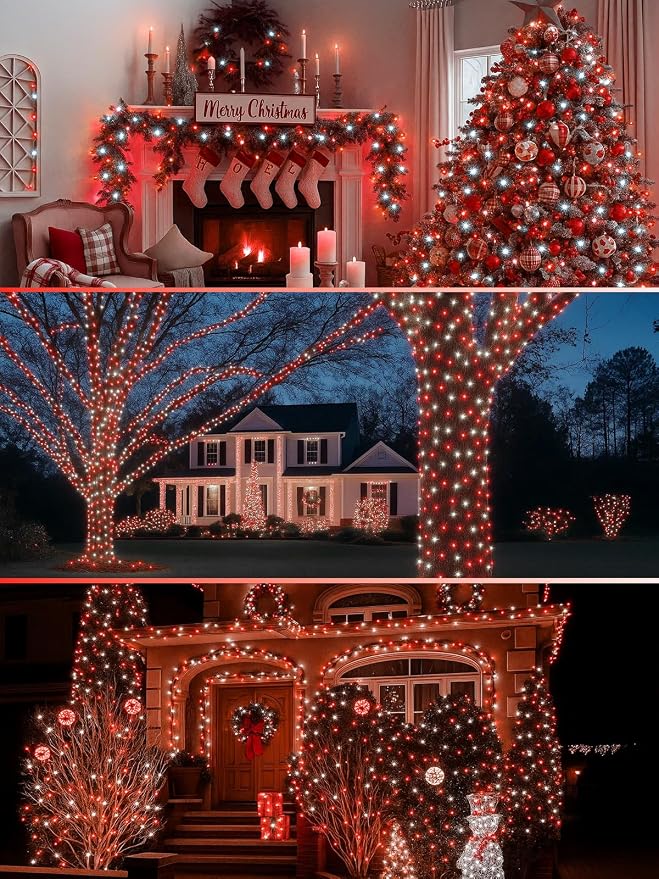4 Pack 180FT Solar Christmas Lights Outdoor Waterproof, Super Bright 320 LED - Image 6