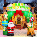 Garma 9.4 Ft Christmas Inflatables Decorations Archway, Reindeer and Santa by GARMA