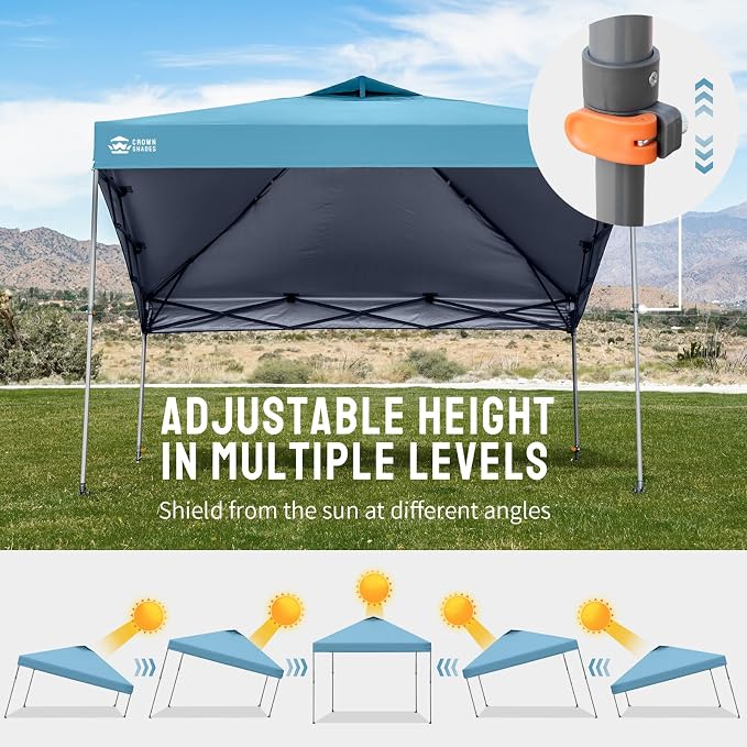 CROWN SHADES Adjustable Height on The Fly, 10x10 Pop Up Canopy - Image 3