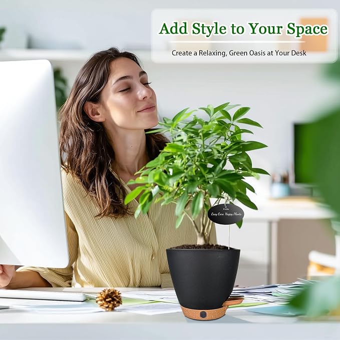 6 Inch Self Watering Pots for Indoor Plants – Small Plastic Planters - Image 3